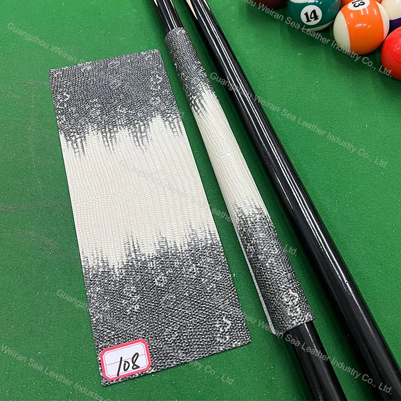 Genuine Cow Skin Pool Billiards Cue Grips Non-Slip Protective Sleeve Wrap with Different Print Pattern Genuine Leather Club Wrap