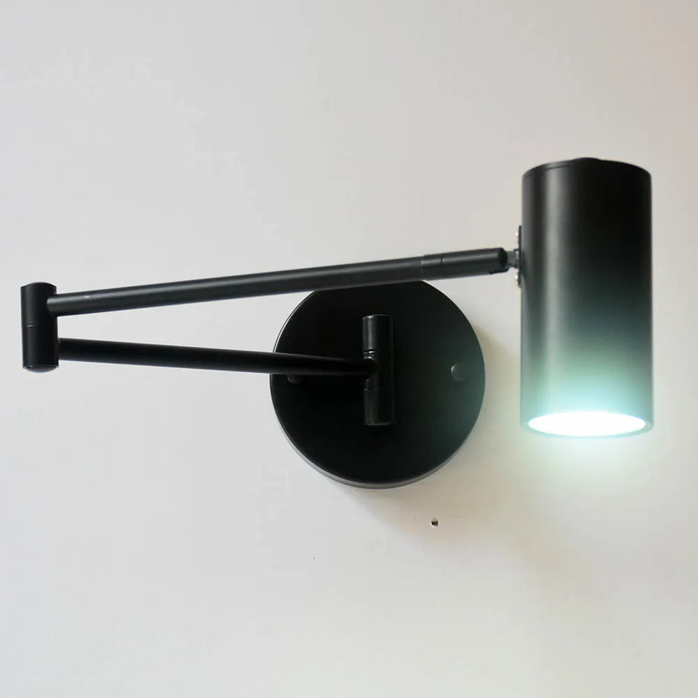 Modern Adjustable Swing Long Arm LED Wall Lamps Touch Sensor Internal Wall Washer Household Bedside Switch Decor Sconce Lights
