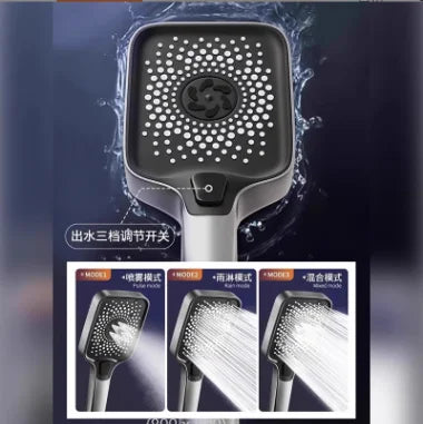 High Pressure Polished Brass Rain Shower Set Ceramic Valve Anti-CorrosionCE Certified Wall Mounted Metal Shower System for Hotel