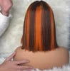 Wholesale 100% Vietnamese Dark Root Straight Short Bob Raw Virgin Human 2*6 Lace Vendors Kim Bob Closure Wigs for Black Women