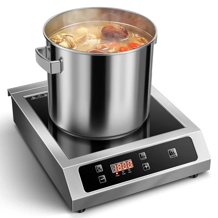 Commercial Induction Cooktop,3500W Induction Burner with Sensor Touch and LCD Screen,ETL-Certified Single Electric Burner