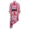 2024 New Pullover Print Irregular African Large European and American Dresses