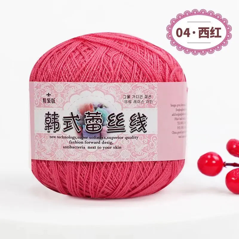 Korean Handmade Knitted Sweater Coaster Jacket DIY Baby Pure Cotton Yarn Carded Dyed Anti-Pilling