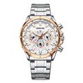 BINBOND B6395 6395 Stainless Steel Watches Men's Quartz Wristwatch Chronograph Sports Luminous Fashion Casual Pointers Men Watch