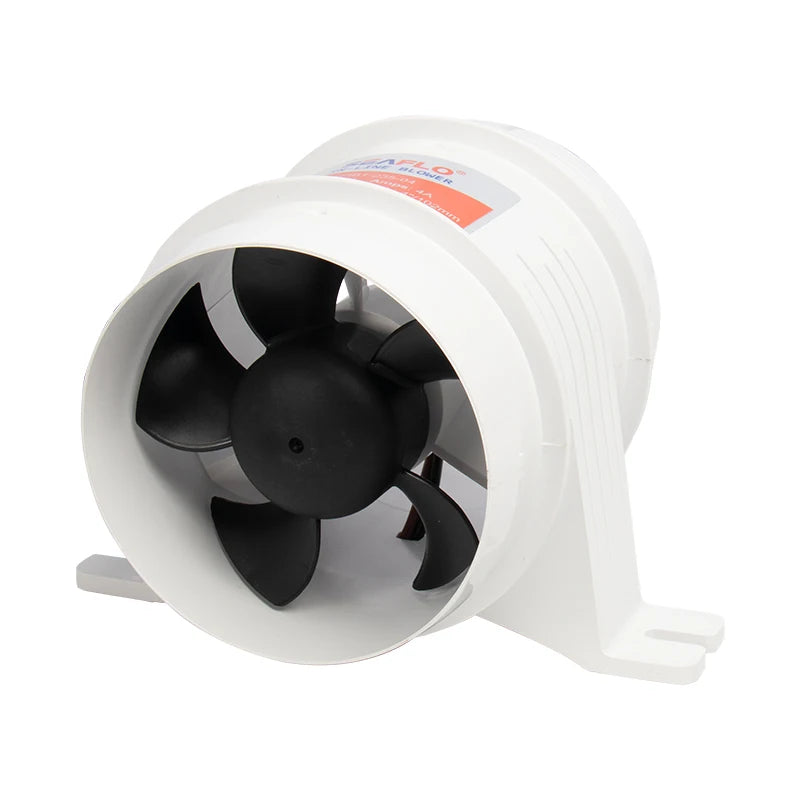 12V/24V 40A  ABS Quiet Air Blower Water Resistant High Air Flow In-Line Blower Marine Bilge Boat Blower Motor Plastic
