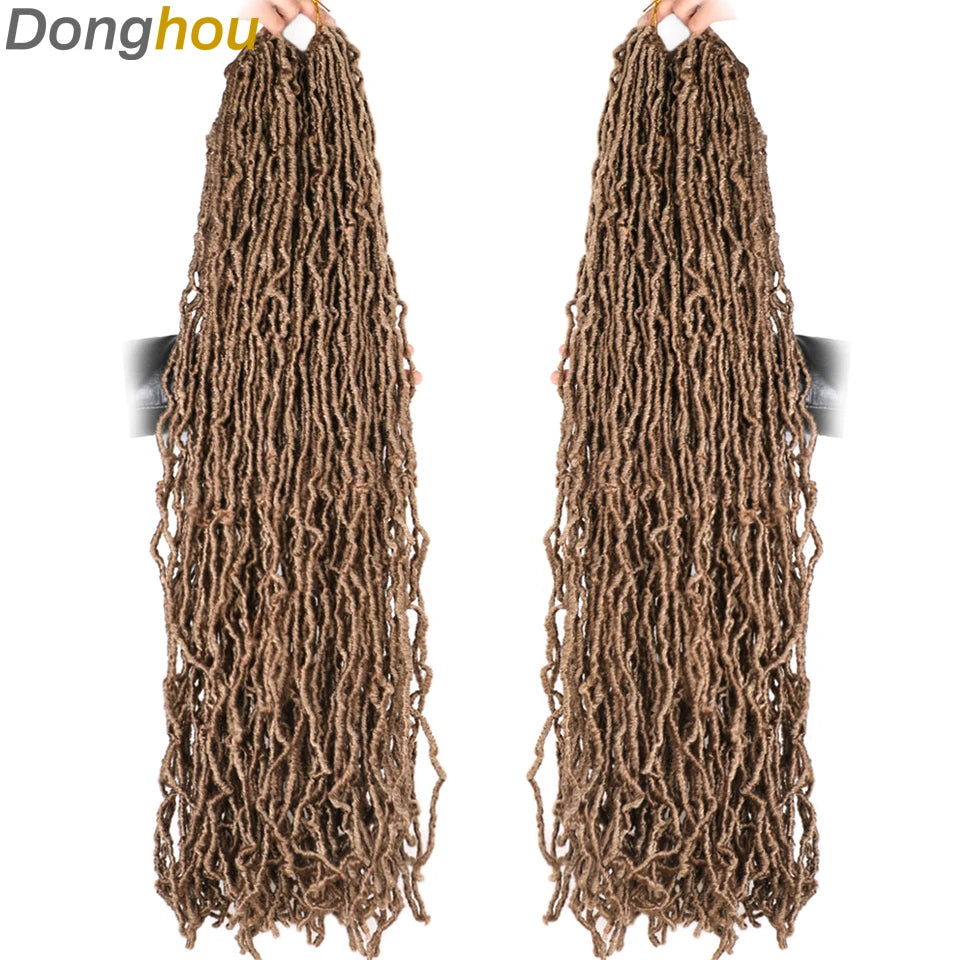 18”24”36” Mix Green New Faux Locs Crochet Hair Synthetic Curly Dreadlocks Hair Extensions Faux Cheveux Soft Locs Crochet Braids