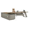 Luxury L-Shape MDF Wood Executive Office Desk with Side Cabinet Modern Design for Office Building Boss CEO Managers
