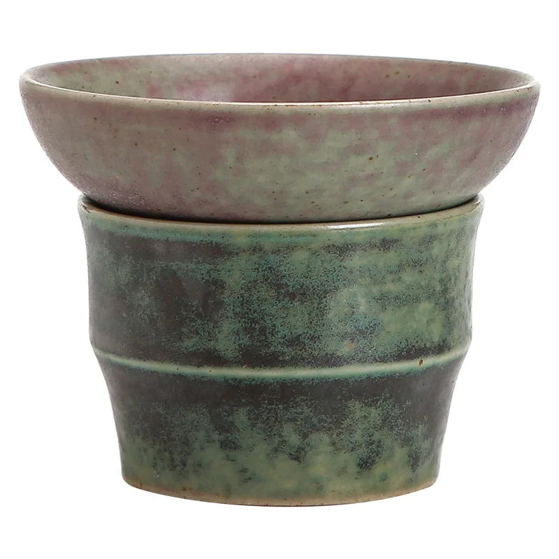 Kiln Baked Revitalizing Filter Tea Strainer Gauze Tea Leaf Filter Ceramic Tea Set Accessories Tea Cup Strainer Tea Pot Strainer