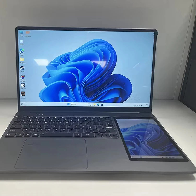 Latest 15.6 "+7" Dual-screen Intel Celeron N5105 Laptop OEM 16gb Business Laptop  DDR4 SSD 2TB Touch Laptop