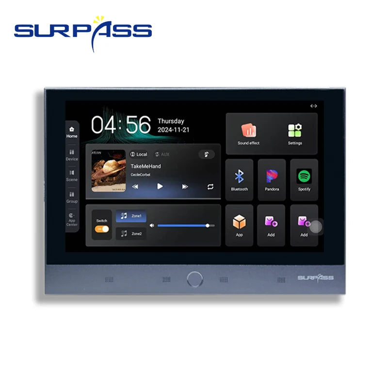 PW7830 AC110 SURPASS Audio Wall Mount Amplifiers FM USB SD AUX Music Player Blue-tooth Digital Stereo Home Theater System Blue