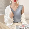 Milan New Style Hot Selling Ladies Spring Summer Autumn Luxury V-neck Real Silk Halter tank Top Women