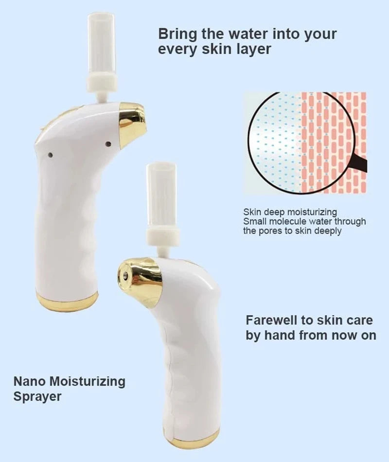  HandHeld Beauty Oxygen Machine Nano Sprayer Hydrating Facial Moisturizing Rejuvenation Skin Facial Hydration Machine Injection