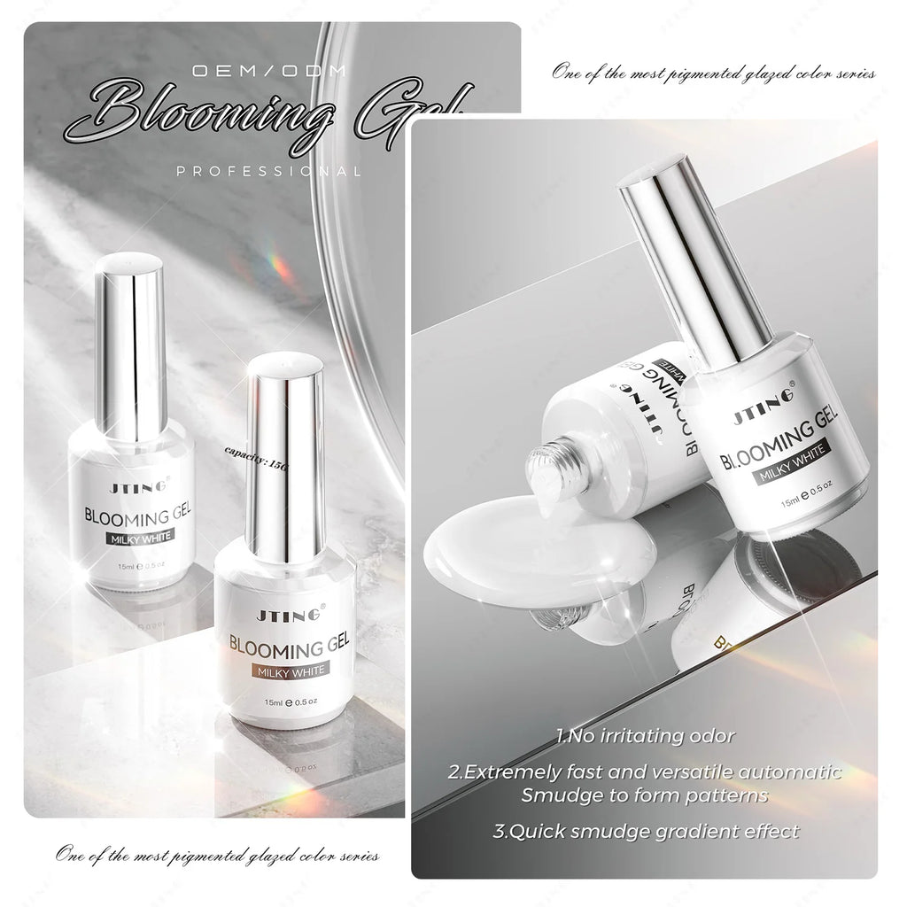 JTING Newest Milky White Blooming Gel Nail Art Painting Gel OEM/ODM Custom Nail Gel Polish Private Brand Design Nail Supplier