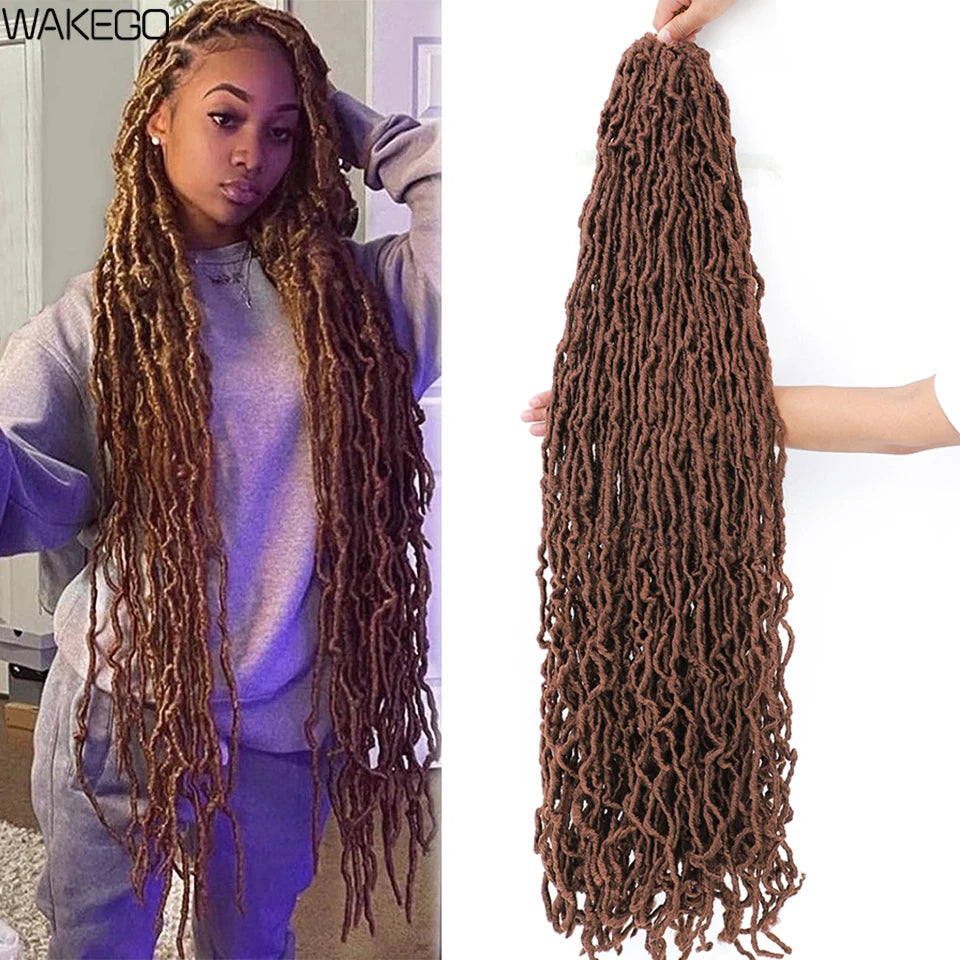 Top Faux Dreadlocks Extension 36 pulgadas Super Long New Faux Locks Crochet Braid Bouclé Pre Extended New Soft Locs Crochet Hair