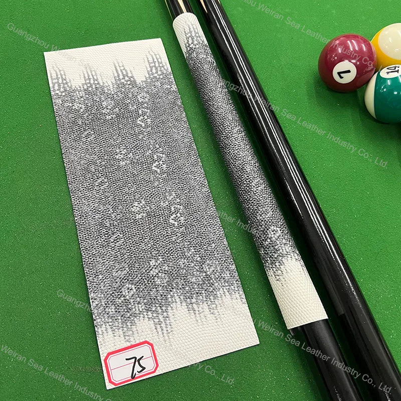 Genuine Cow Skin Pool Billiards Cue Grips Non-Slip Protective Sleeve Wrap with Different Print Pattern Genuine Leather Club Wrap