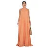 S-XL Women's Summer Sleeveless Chiffon Dress Elegant Formal Wide Truffle Back Breathable Loose Club Printed Fabric Office