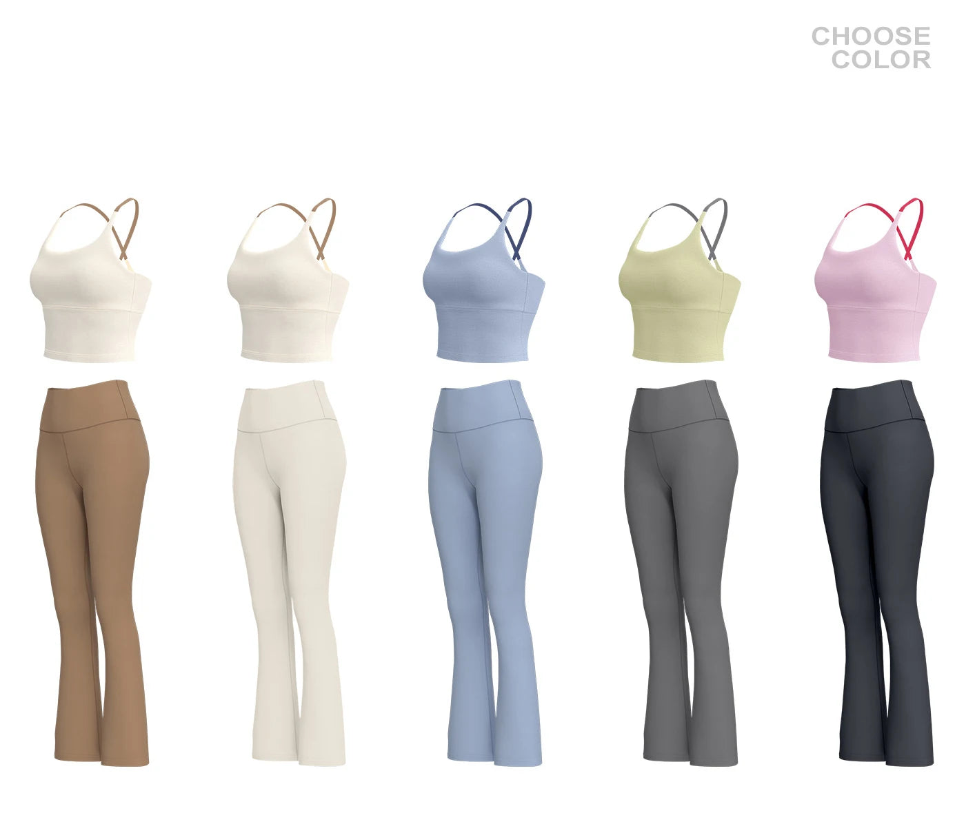 Wholesale Custom Logo Sportswear Set Sweat-wicking High Waisted Butt Scrunch Workout Set for Women Yoga Fitness Gym