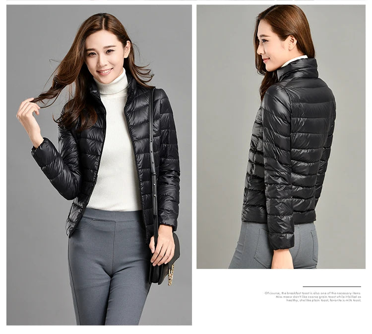 Spring Autumn Women Jackets 2024 Winter Female White duck down Jacket Fashion Ultralight Women Parka Packable Casual Puffer Coat