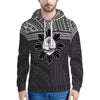 Men's Hoodies Custom Blue Polynesian Pohnpei Tribal Designer Sweater Boy Casual Oversized Hoodies Sweater