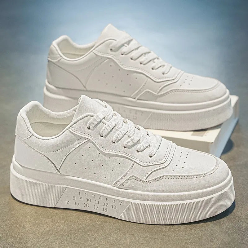 YF New Style Men's Shoes Small White Shoes Breathable and Versatile  Version Pure White Men's Sports  Leisure Board Shoes