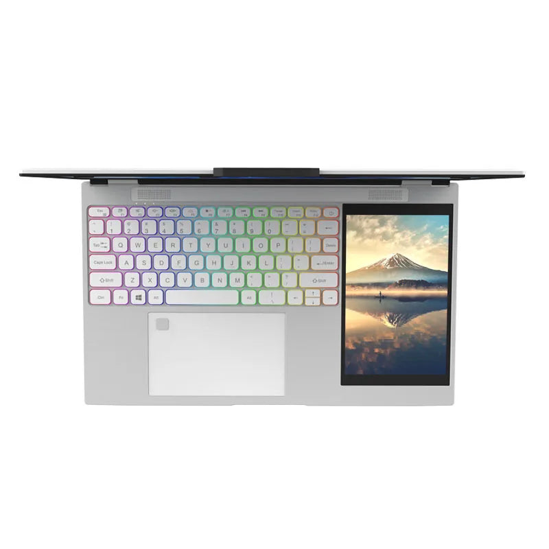 2026 Brand New 15.6Inch 7inch Double Monitor Intel N95 N95 RGB Backlit Keyboard Dual Screen Touch Game Office Business Laptops