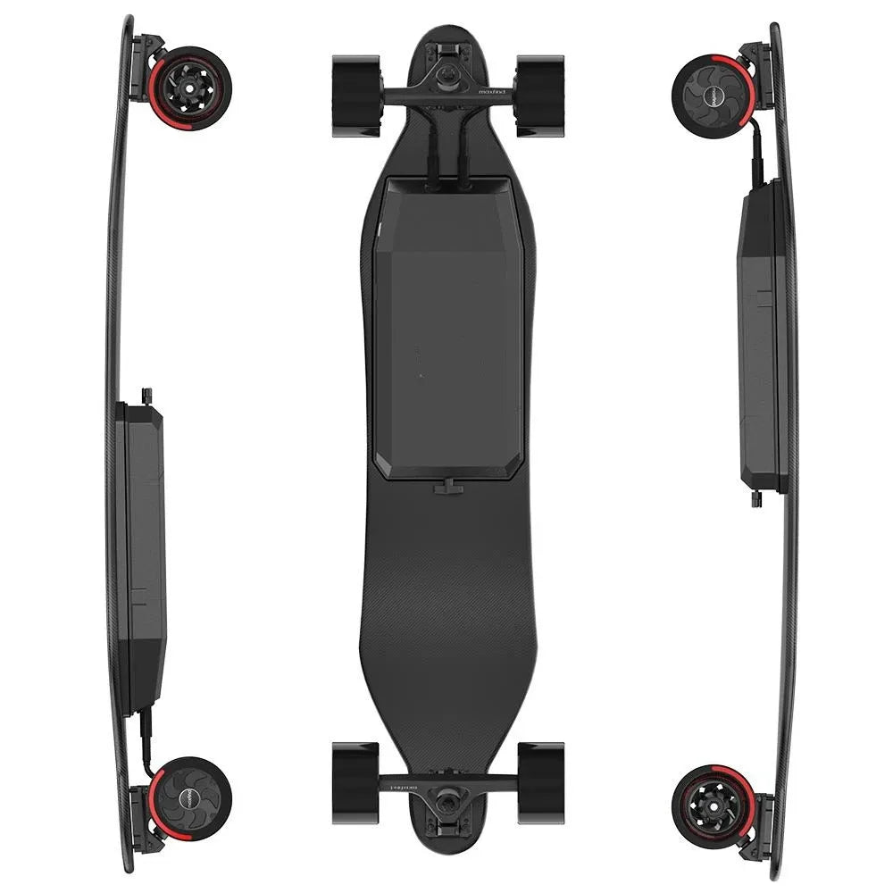 Black Best Electric Skateboard 2025 Long Range 4 Wheel Longboard Deck Cheap Price 600W*2 Hub Motor Youngsters High Speed 45km/h