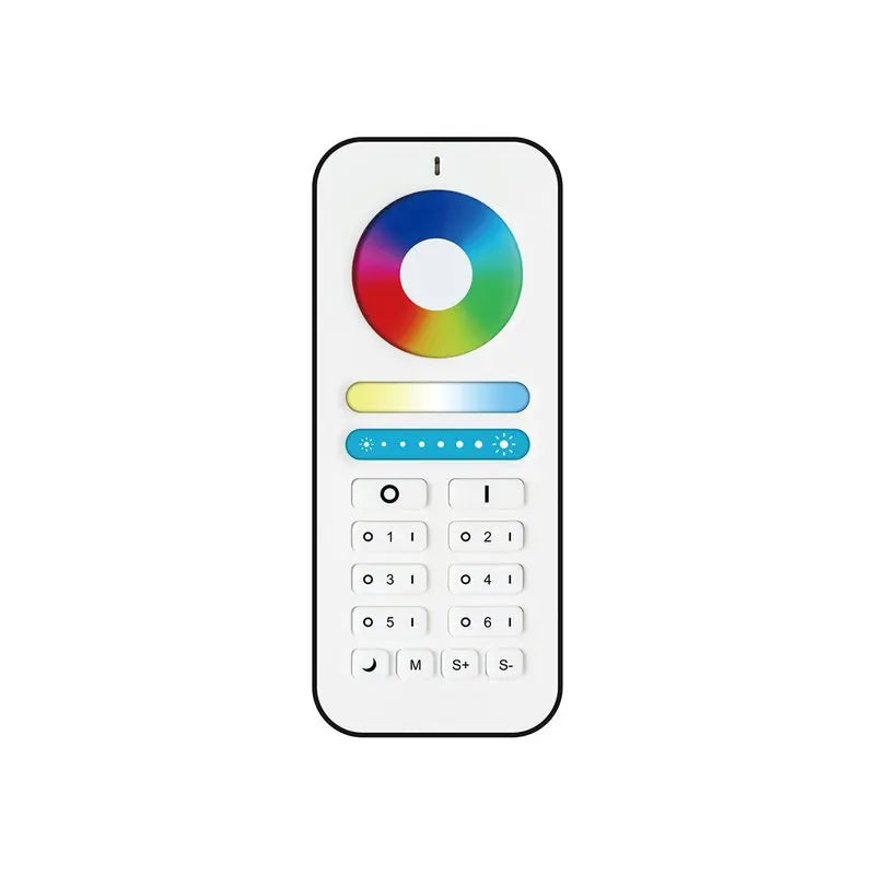 2.4GHz RF Remote Control 5-in-1 RGB+CCT Radio Controller for 6 Zones 9 Modes Smart Home Lights