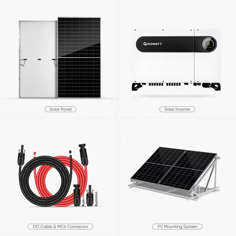 Sail Solar Complete Commercial 30kw 50 kw 100kw 500kw on Grid Solar Panel System Industrial Grid Tie Solar Energy Power System