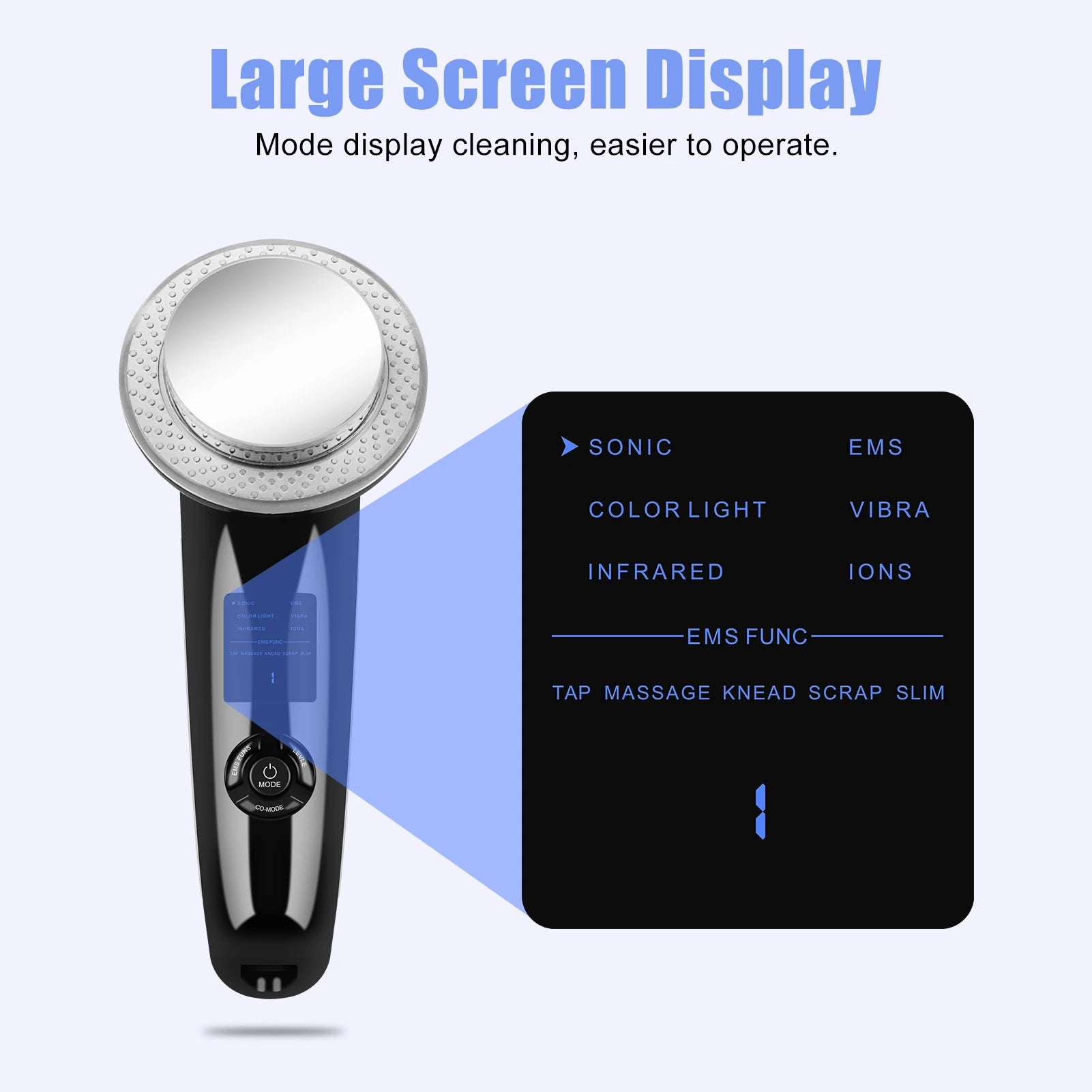6 IN 1 Body Shape Massager EMS ultrasonic Slimming Gel Cream Infrared 1Mhz Ultrasound Cavitation Fat Burner Bar Weight Loss Tool