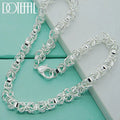 DOTEFFIL 925 Sterling Silver 7mm 20 inches Chain Necklaces For Men Women Fashion Statement Necklace Party Jewelry