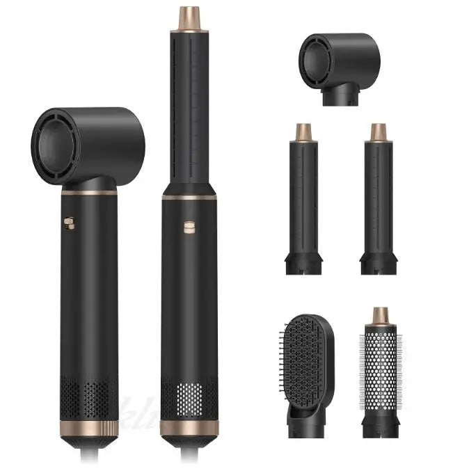 6 in 1 Hot Air Hair Styler Professional Hot air Styler Hair Dryer Hair Brush Straightener Electric Styling Tools Curling Irons