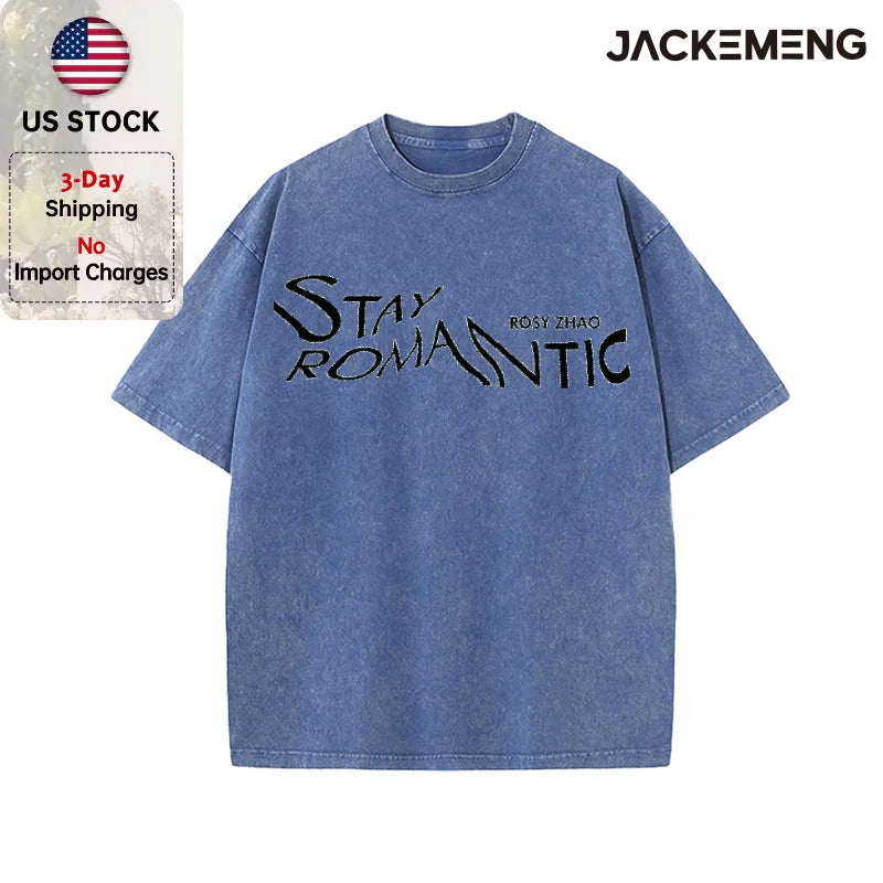 Oversized Vintage Retro Art Font Streetwear Print T Shirt USA Stock Wholesale Y2K Casual Tee