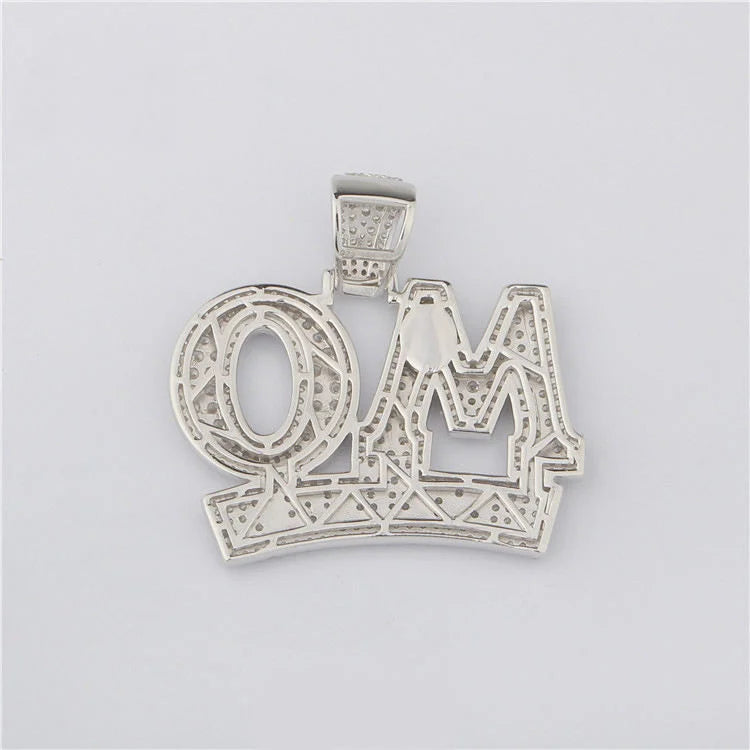 Bespoke Premium 925 Silver HipHop Emerald Cut Luxury Moissanite Stone Unisex Charm Stylish Trendy Fine Jewelry Pendants & Charms