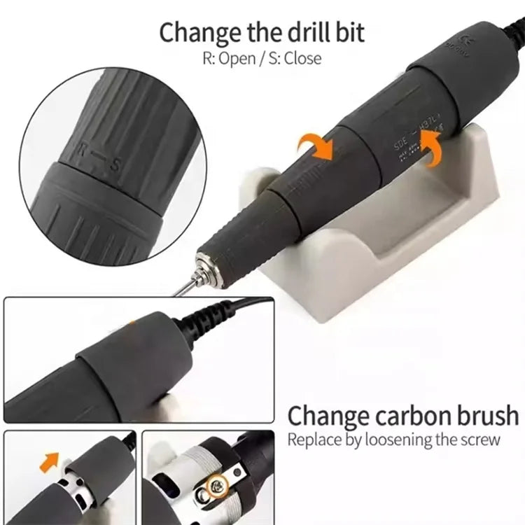 2028 S Micromotor Jewelry Making Tool Dental Lab Micromotor 45000RPM 35000RPM Manicure Polisher SH37L1/LN Nail Drill Handpiece