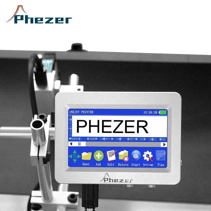 25.4mm Handheld Wireless TIJ Inkjet Printer Batch Code Logo Printer Expiry Date Metal Plastic Wood Cloth Mini Print Machine