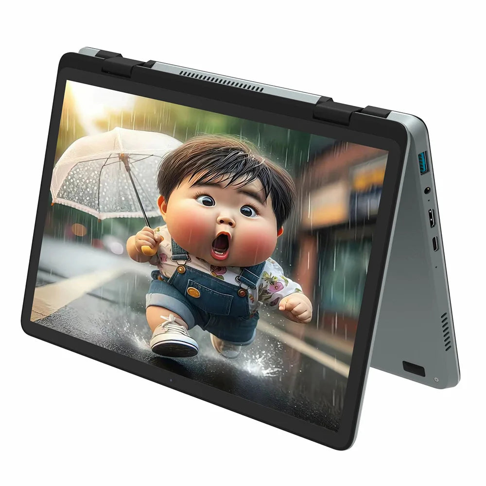 Factory Wholesale 11 Inch N100 Quad Core Touch Screen Notebook Rotating 360 Yoga Ultrabook for Home Education Business Laptops