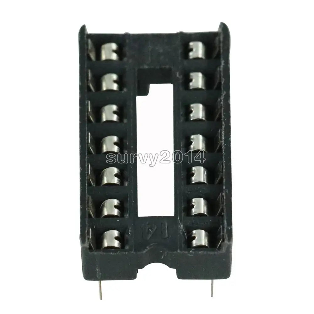 20PCS 14pin DIP IC Socket Adaptor Solder Type Socket Pitch Dual Wipe Contact