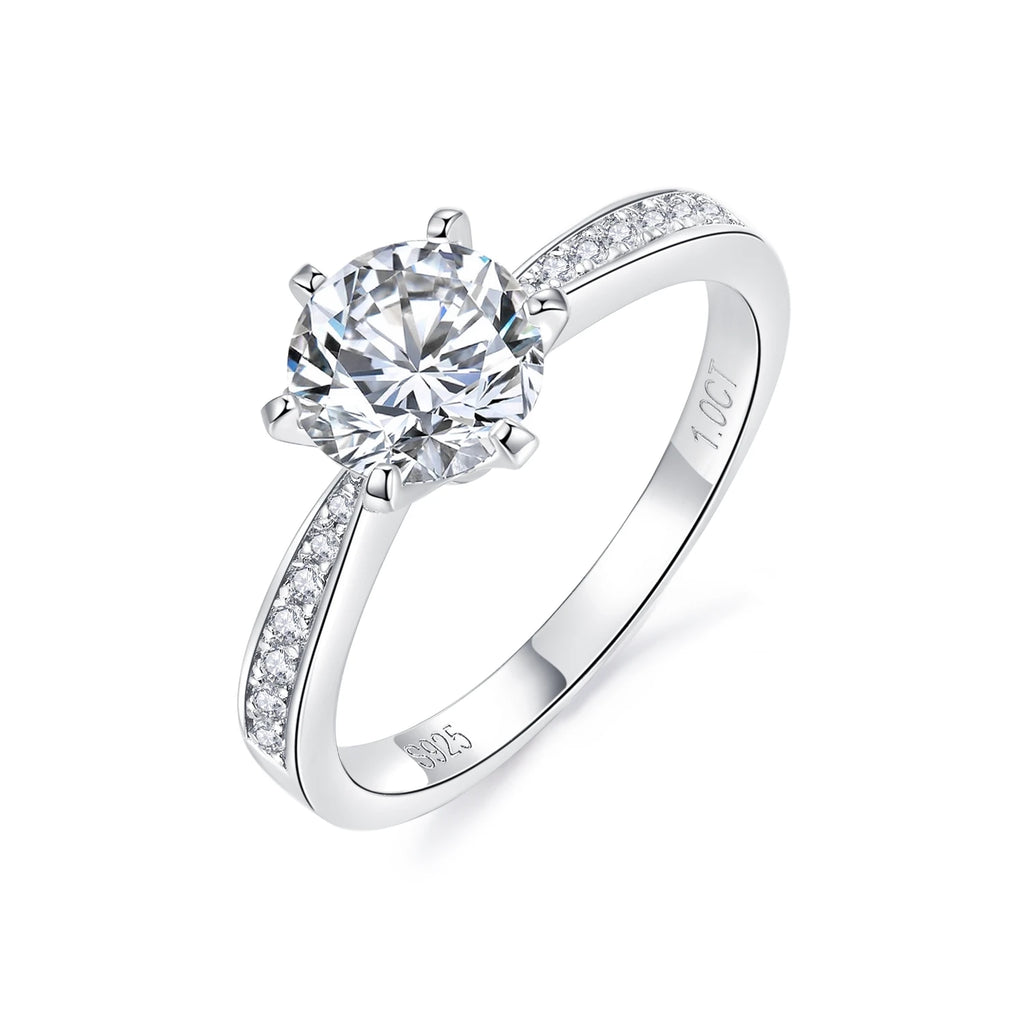 Starsgem 925 Sterling Silver D VVS1 Moissanite Gemstone Engagement Rings for Women