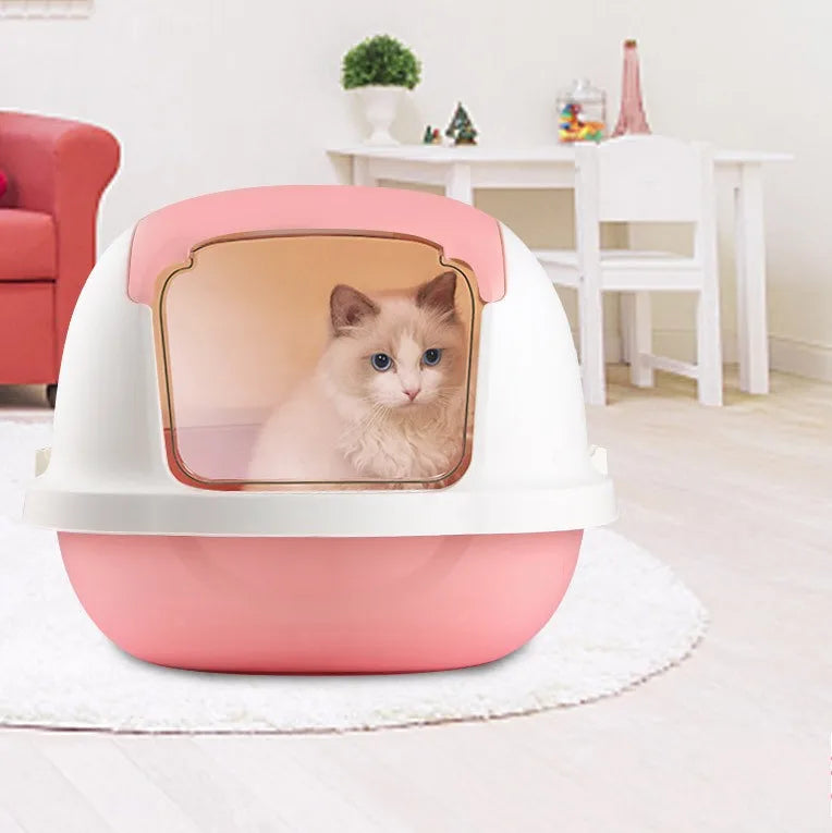 Wholesale Cat Litter Box Double Flip Pet Cat Toilet Box Automatic Cat Toilet
