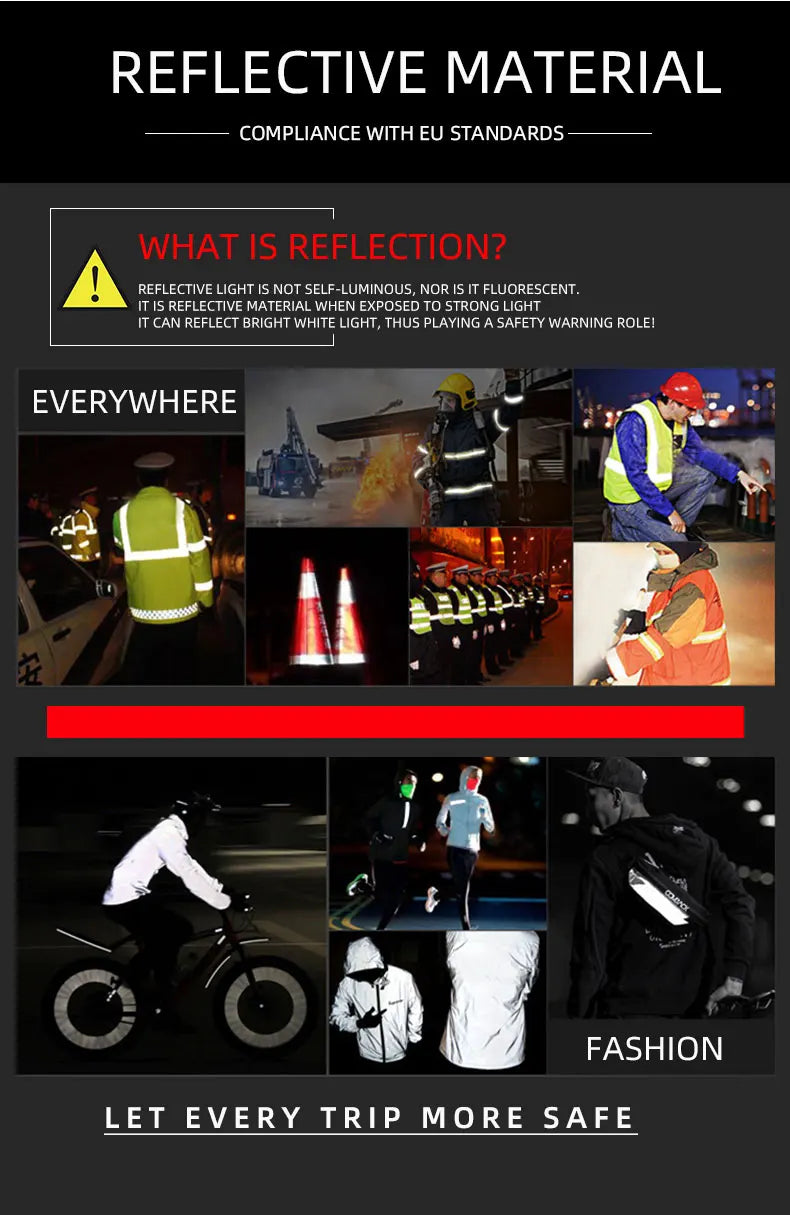 High Visibility Grade Sew On Reflective Fabric Tape Ribbon For Clothing Cap Bag For Visibility Safety Use Material