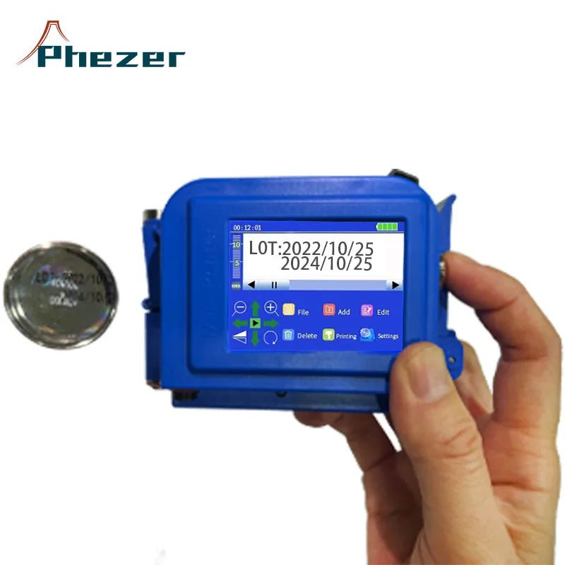MINI XP600 Leather Bottle Cap Inkjet Printer Multi-function Printing QR Code Production Date Barcode Handheld Portable