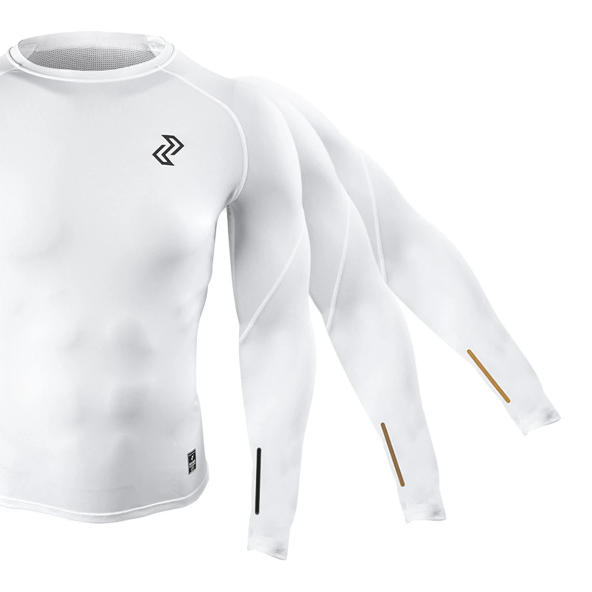 Men's Long Sleeve Winter Compression Top Quick-Drying Fleece-Lined High Elasticity for Basketball Fitness Sports Training