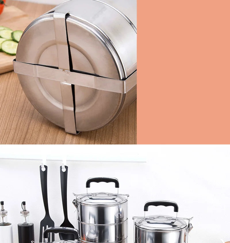 Multi-layer Stainless Steel Lunch Box Large Capacity Adult Camping Bento Box Kids Worker Portable Meal Food Containers BPA free