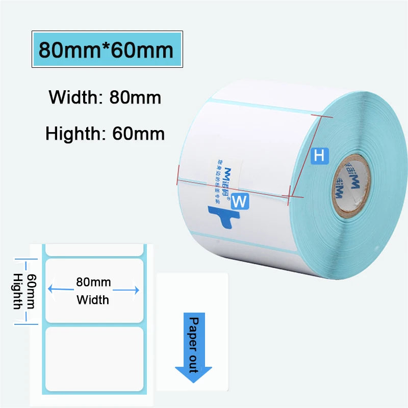 Waterproof Thermal Sticker Self-adhesive Label Barcode Paper Width 80 MM 90 MM Supermarket Price Blank Printing Paper