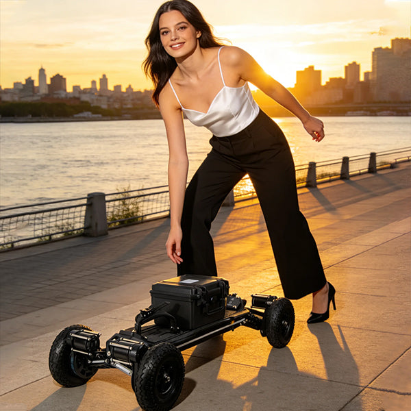 JENOVA 55km Endurance 200kg Load 9 Inch Off-Road Tire 1210mm Maple 50.4V 18000mAh 6H Fast Charge Electric Skateboard Off-Road