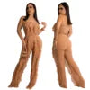 S-XXL Summer Casual Solid Color Bra Panel Pants Set Personalized Fashion Street Two Piece Set