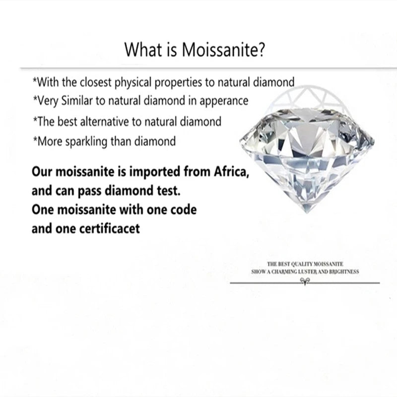 1-15 Carat Round Brilliant Cut Diamond Test Past Sparkling D Color Loose Moissanite Stones for Wedding Rings Jewelry Making