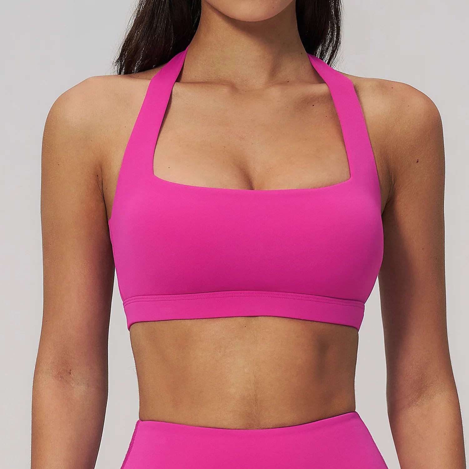 Backless Yoga Suit Halter Neck Tight Quick-drying Fitness Suit High-intensity Sports Suit Female