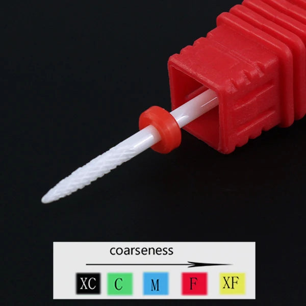 Ceramic Nail Drill Bit Milling Cutter for Electric Manicure Drill Bits Flame Corn Files for Pedicure Machine Polish Accessory