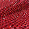 Shiny Siam Crystal Mesh Fabric Red Rhinestone Mesh for Sewing on Bags Shoes Garment